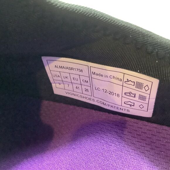 Vionic Alma Walking Size 9 Shoes Black Pink Mesh Lace Up Athletic Sneakers - Picture 7 of 11